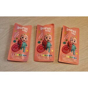 Burst Cocomelon Kids Electric Toothbrush Replacement Brush Heads 3 Pack Pink